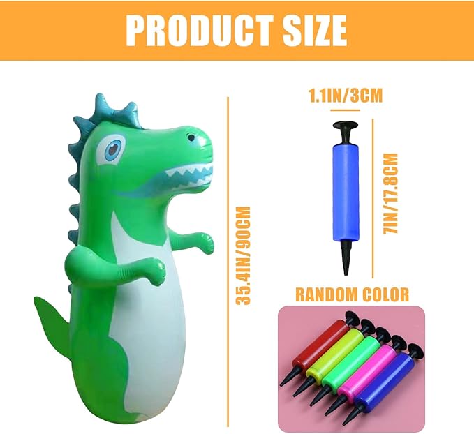🦖 Sac de Frappe Gonflable Dinosaure