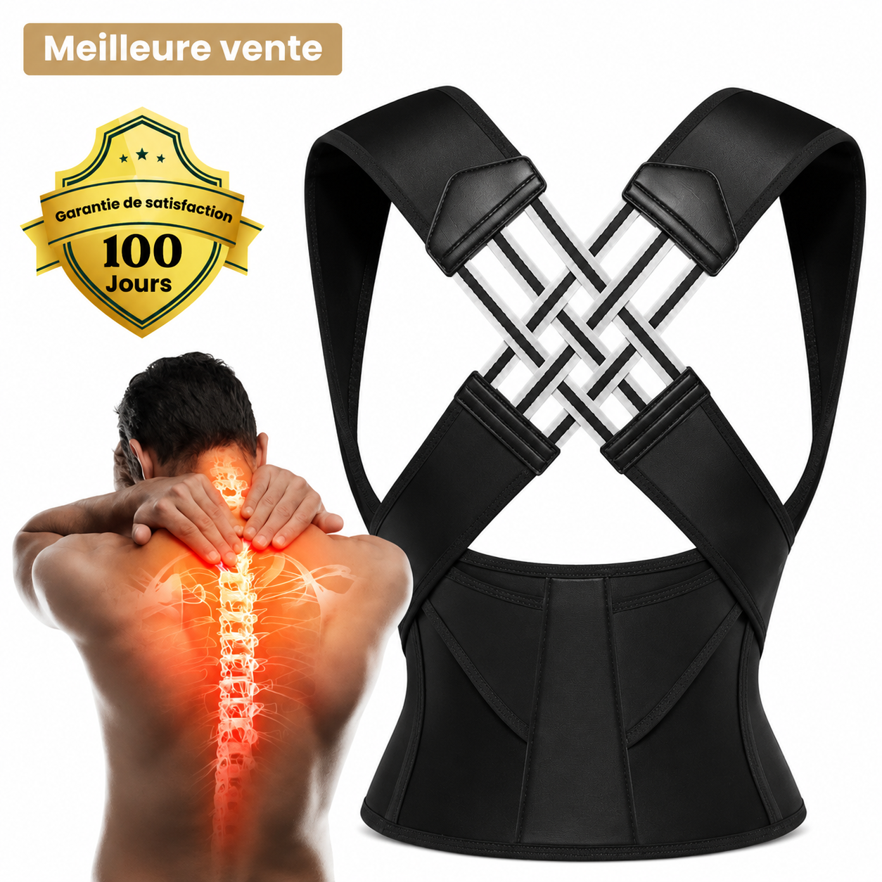 Ceinture Bruvella™ – Soulage les douleurs dorsales et améliore la posture