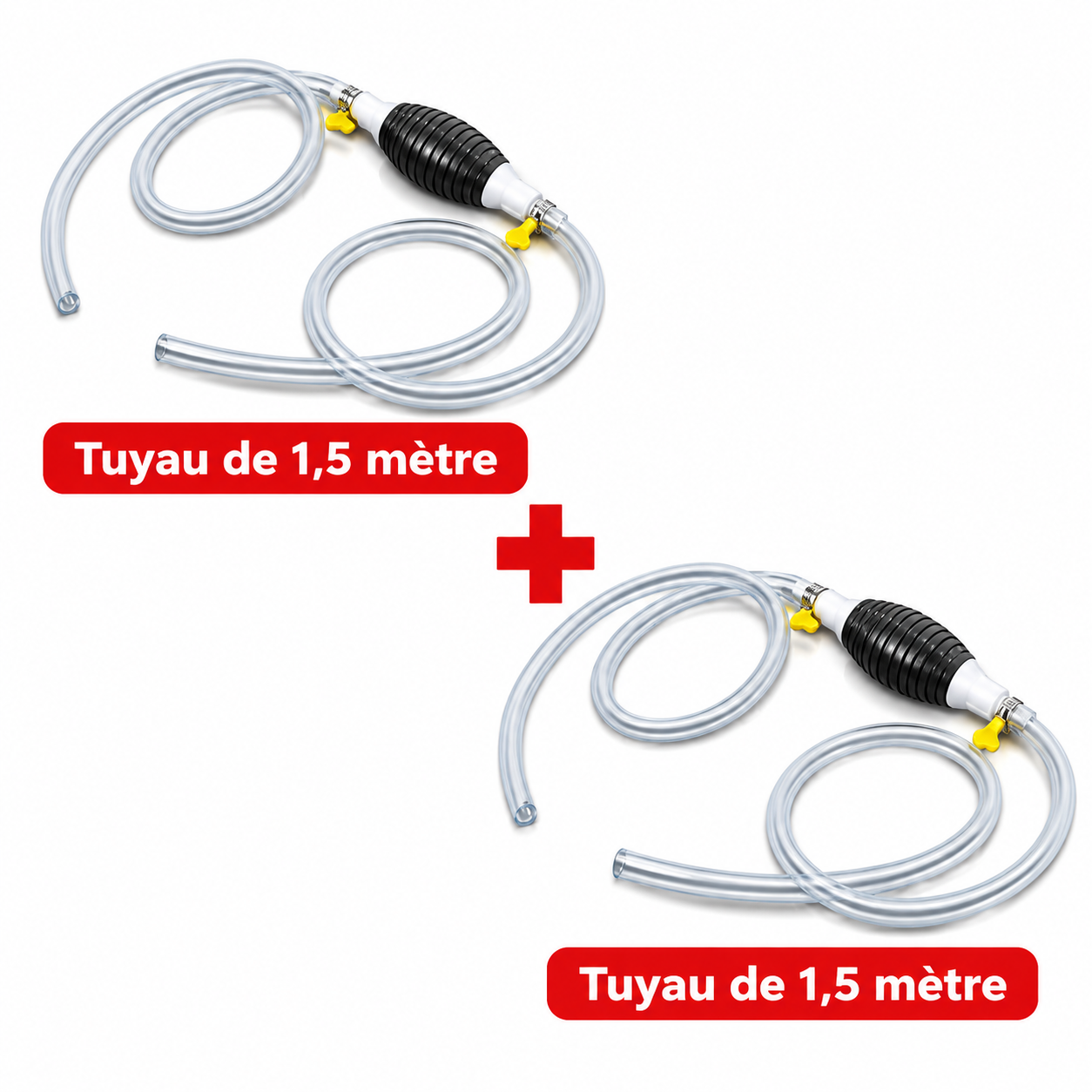 TransferPump 1+1 GRATUIT - Siphon Manuel Facile À Utiliser Pour Le Transfert De Carburant Et De Liquides