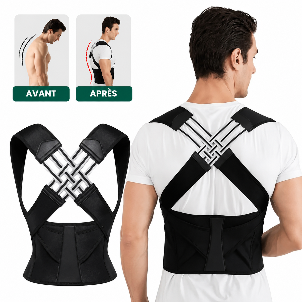 Ceinture Bruvella™ – Soulage les douleurs dorsales et améliore la posture
