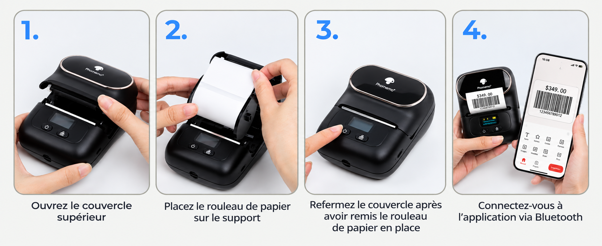 Phomemo M110 Étiqueteuse thermique portable pour entreprise