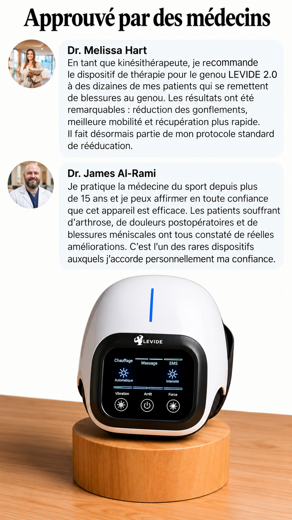 Dispositif de thérapie du genou LEVIDE