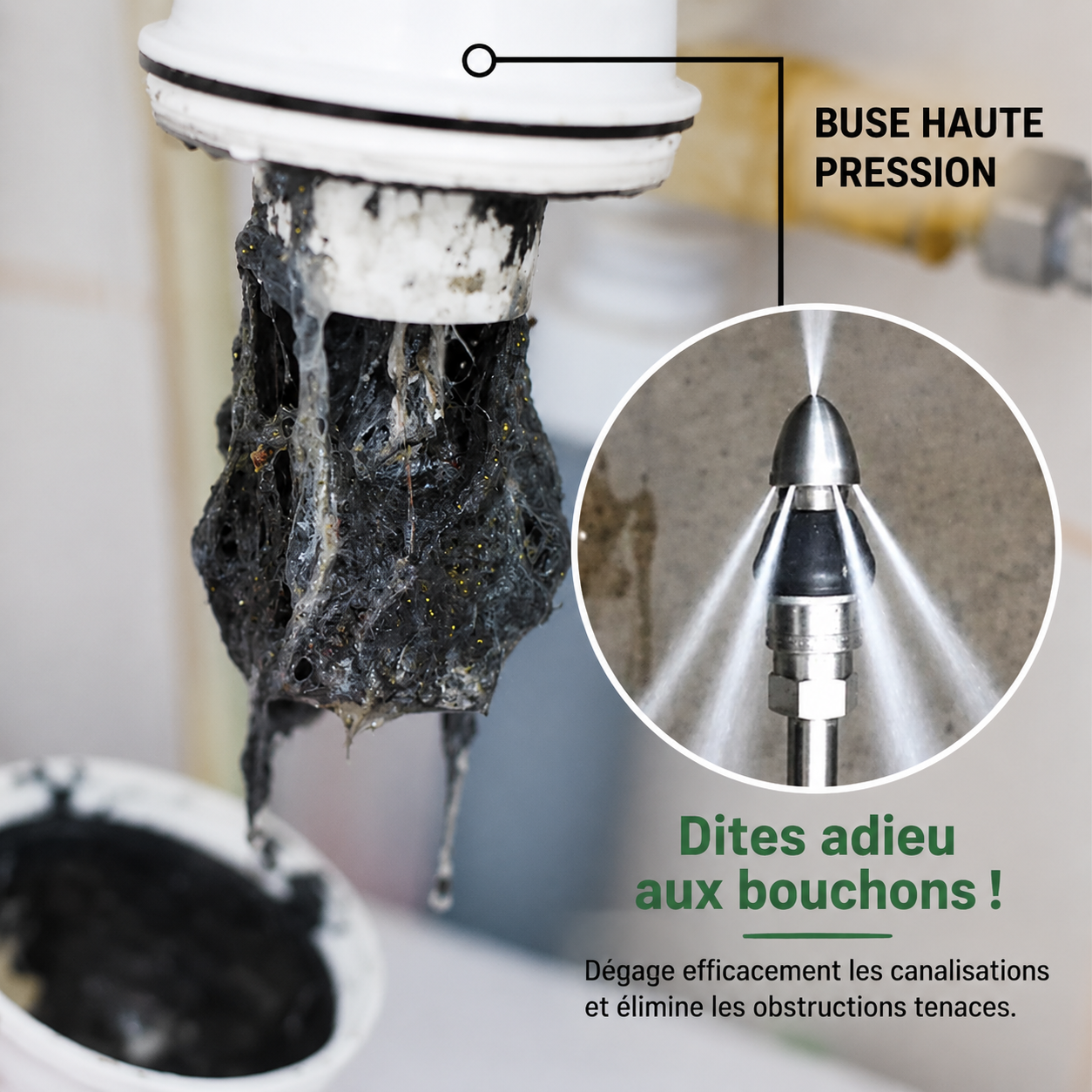 🚿 PROMOTION ! ⚡ Tuyau de nettoyage de canalisations haute pression avec buse  🛠️