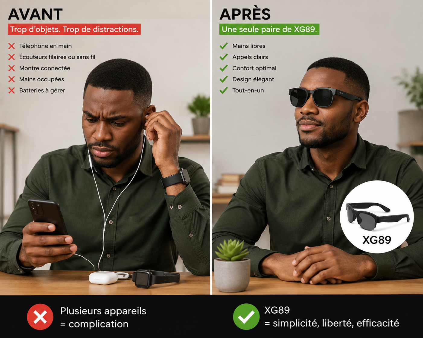 LUNETTES CONNECTÉES XG89