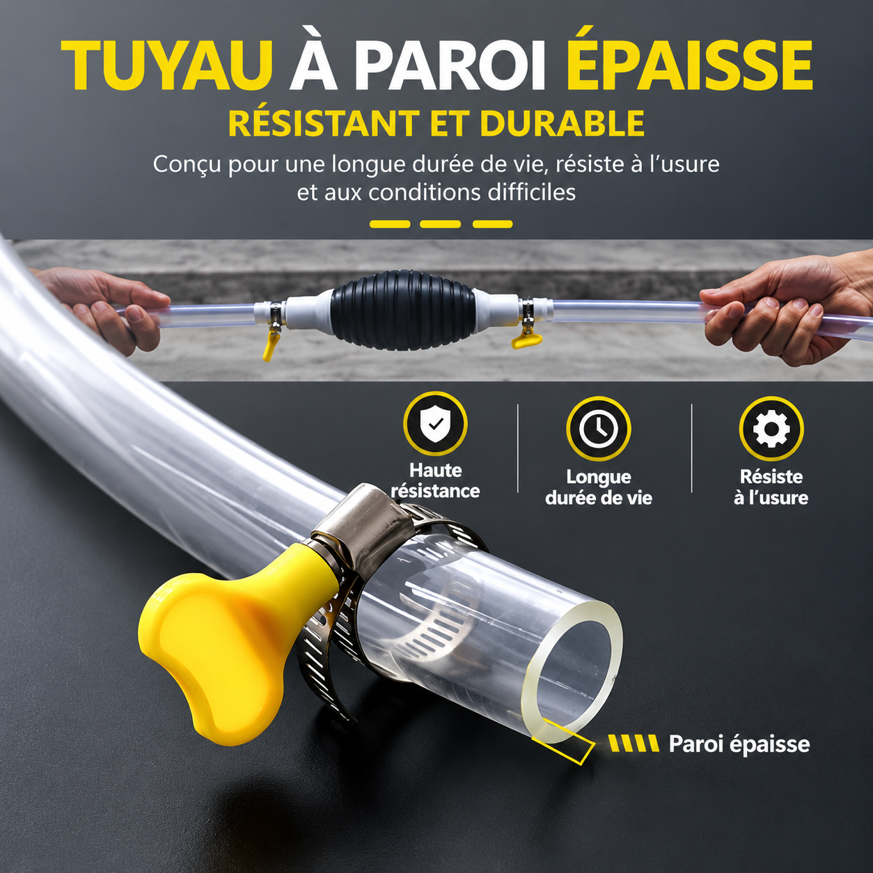 TransferPump 1+1 GRATUIT - Siphon Manuel Facile À Utiliser Pour Le Transfert De Carburant Et De Liquides