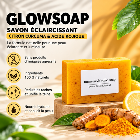 LE PACK ROUTINE ÉCLAT :3 SAVONS AU CURCUMA & KOJIC + SERVIETTE EXFOLIANTE JAPonaise