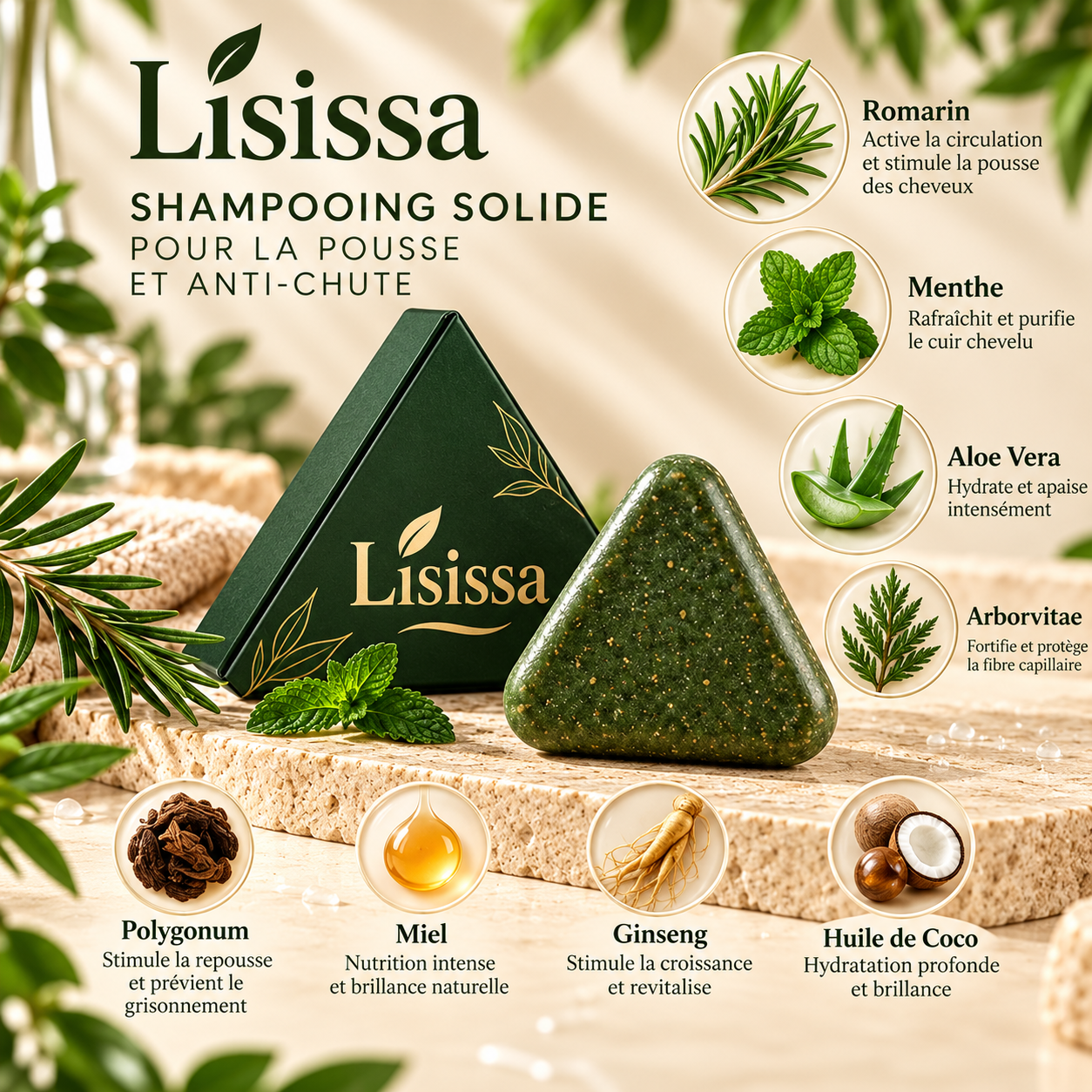 Pack Lisissa de 3 shampooings solides