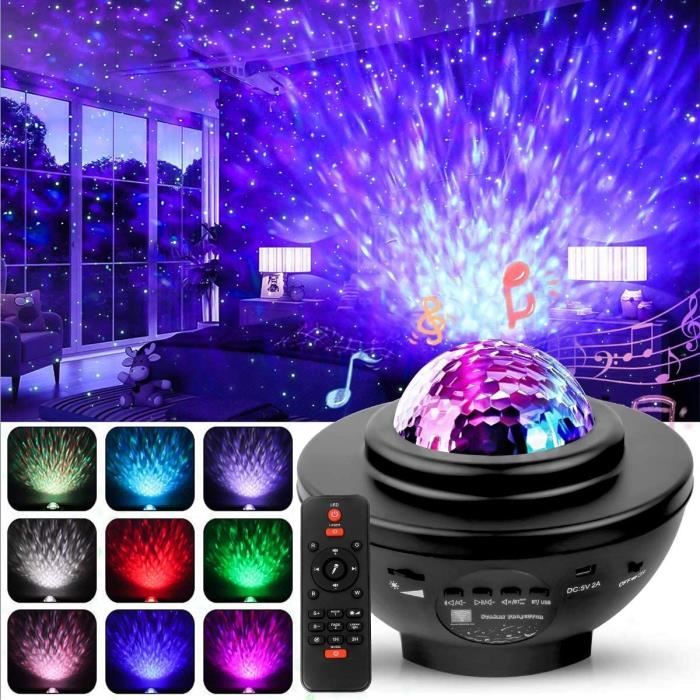 Projecteur Veilleuse 🌌 Étoilé Galaxie ✨ avec Télécommande 🎮 & Haut-Parleur Bluetooth 🔊