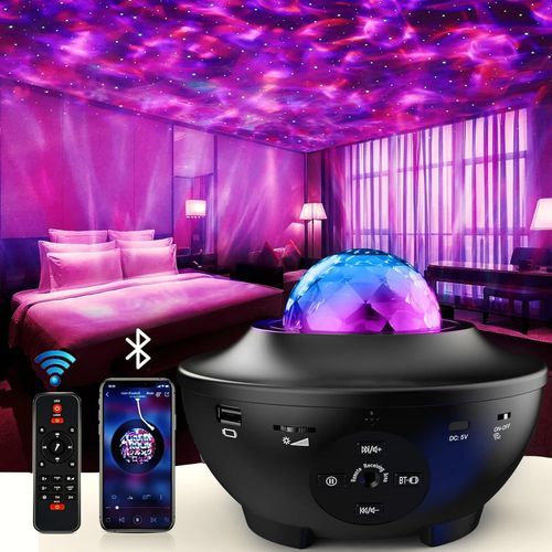 Projecteur Veilleuse 🌌 Étoilé Galaxie ✨ avec Télécommande 🎮 & Haut-Parleur Bluetooth 🔊