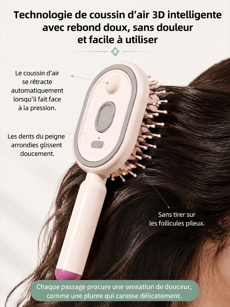 💆‍♀️ 50% DE RÉDUCTION ! 🎉 Brosse Électrique Cheveux – Spray Hydratant, Massage & Lissant Instantané ✨📦